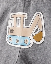 Baby Boy 3-Piece Construction Little Character Set® - White/Tan/Grey