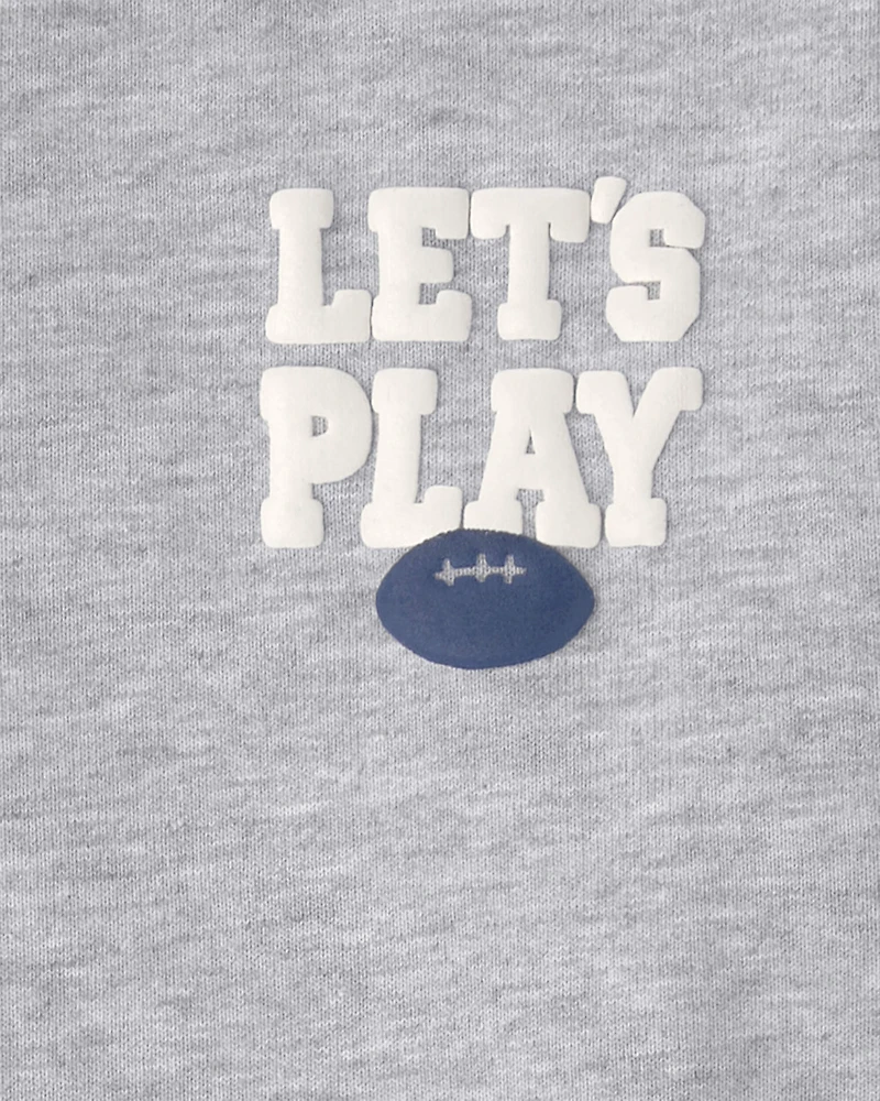 Baby Boy Varsity French Terry Sweatshirt & Pant Set - Grey/Navy