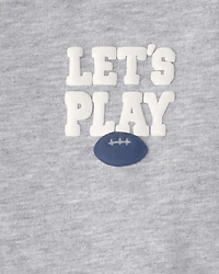 Baby Boy Varsity French Terry Sweatshirt & Pant Set - Grey/Navy