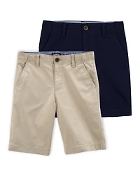 Boys -Pack Stretch Chino Uniform Shorts