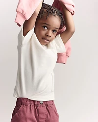 Toddler Boy Short-Sleeve Pocket Henley Tee - Cream