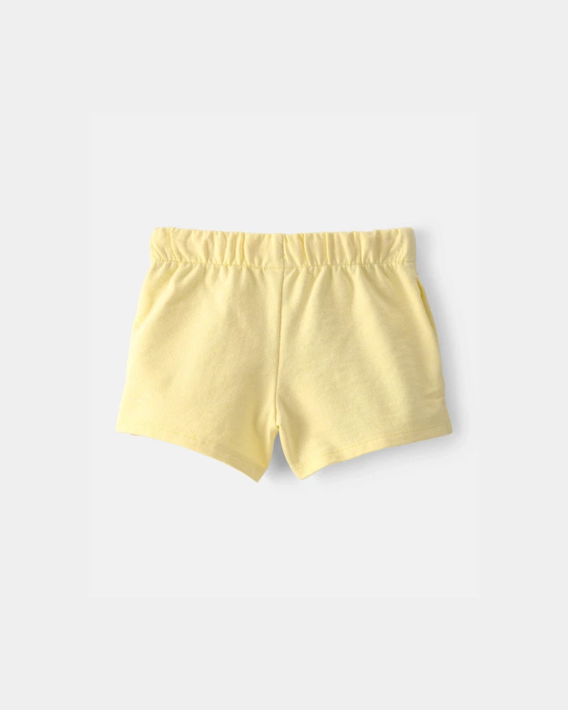 Toddler Girl French Terry Shorts - Yellow