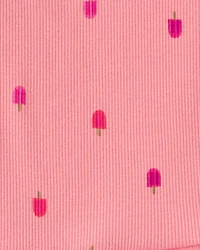 Toddler Girl 2-Piece Popsicle Tank Top & Short Set - Pink