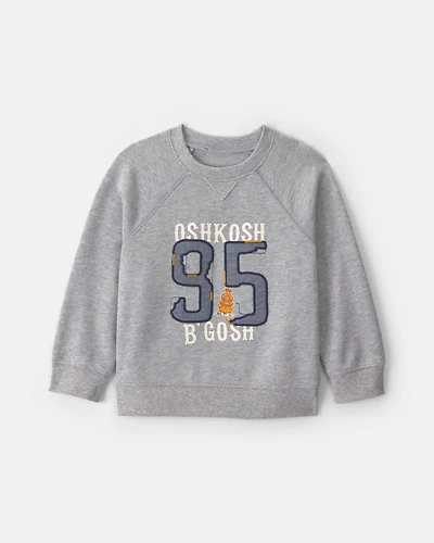 Toddler Boy 'OshKosh' French Terry Pullover Sweatshirt - Grey