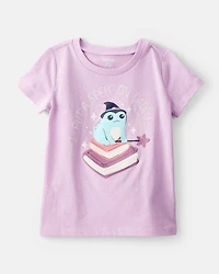 Toddler Girl I Put A Spell On Daddy Short-Sleeve Graphic Tee - Purple