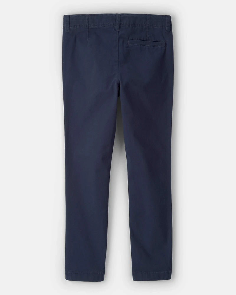 Boys Slim Tapered Chino Pants - Navy
