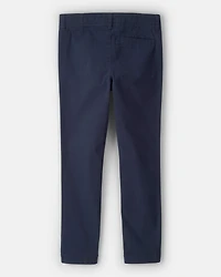 Boys Slim Tapered Chino Pants - Navy