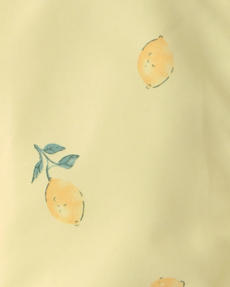 Toddler Girl Lemon Raincoat - Yellow