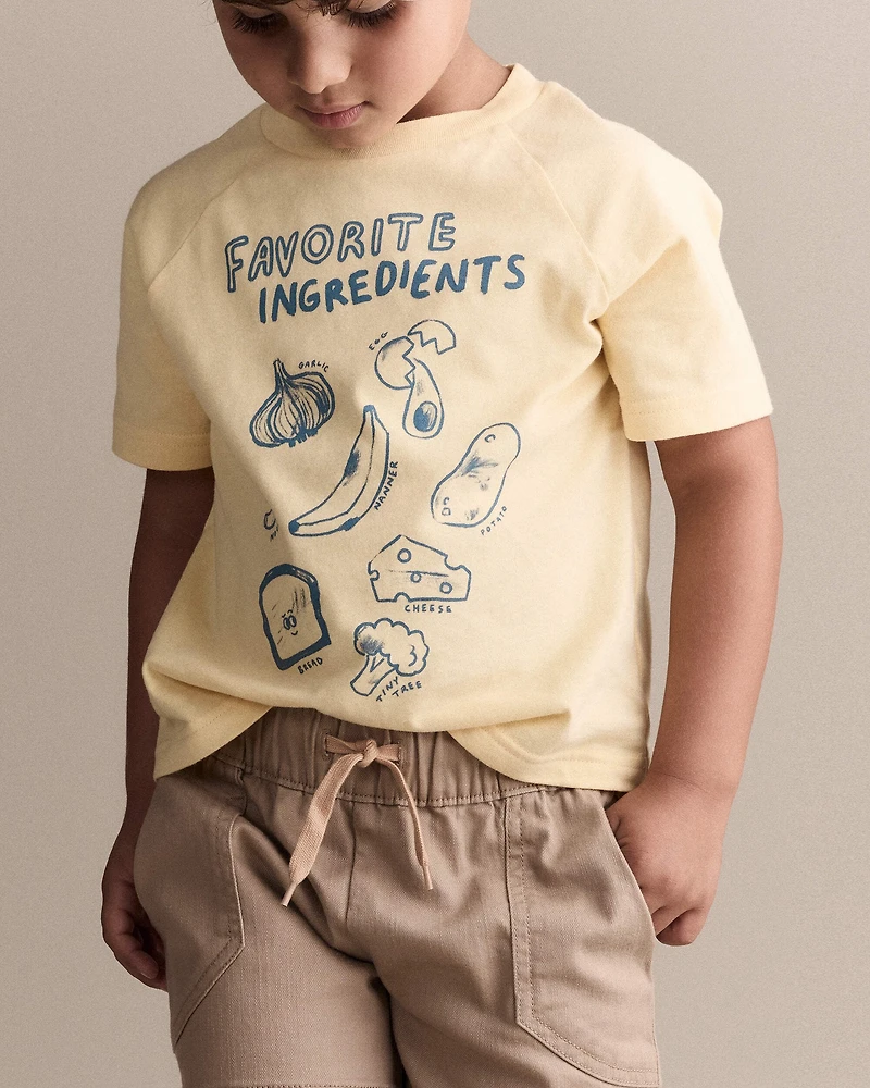 Toddler 'Favorite Ingredients' Relaxed Graphic Tee - Yellow