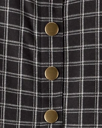 Girls 2-Piece Plaid Long-Sleeve Jumpsuit