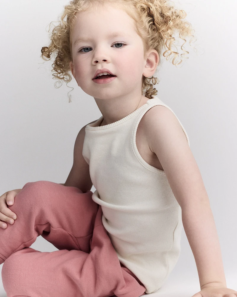 Toddler Girl Ribbed Playtime Tank Top