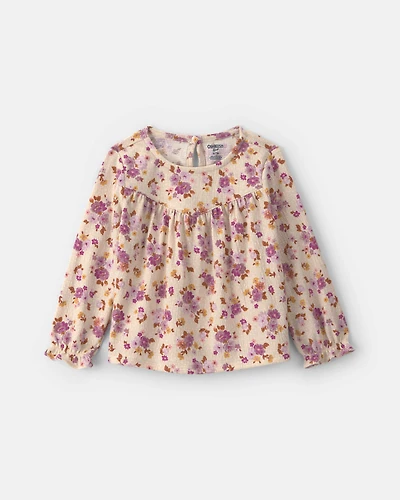 Toddler Girl Floral Long-Sleeve Top