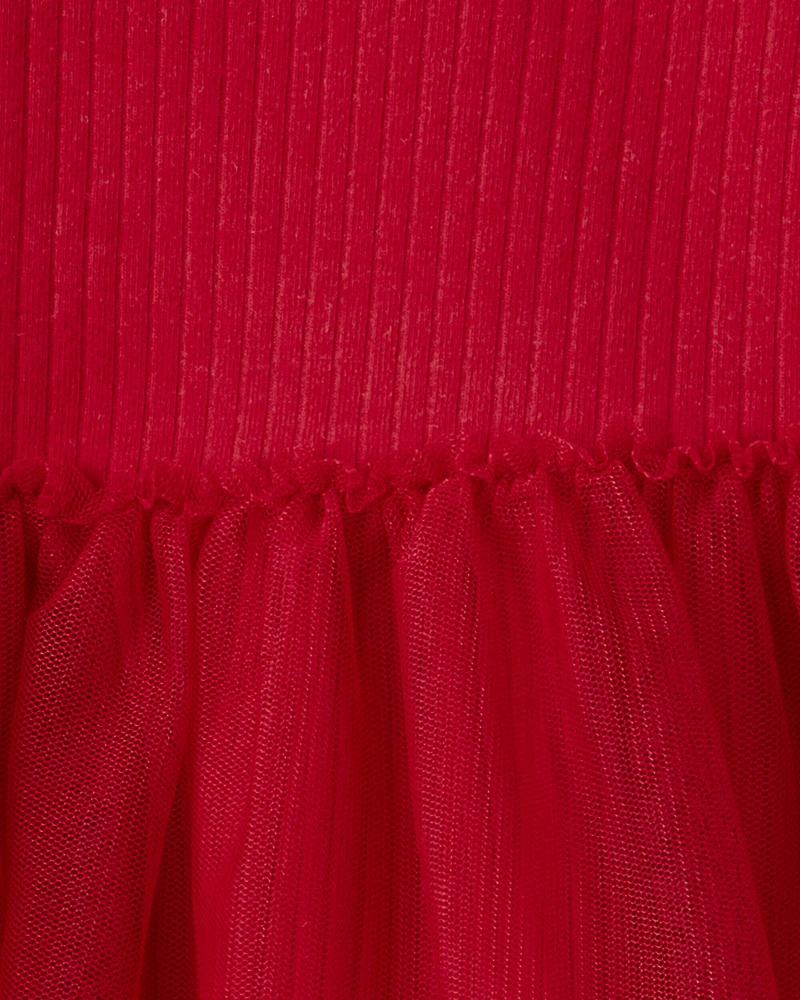 Toddler Girl 2-Piece Floral Long-Sleeve Tee & Pant Set - Red