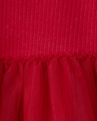 Toddler Girl 2-Piece Floral Long-Sleeve Tee & Pant Set - Red