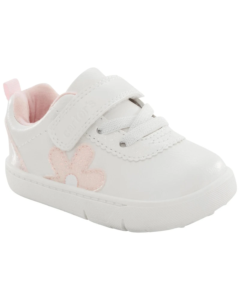 Every Step® First Walker Flower Casual Sneakers - White