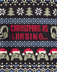 Boys Fair Isle Long-Sleeve Sweater - Black