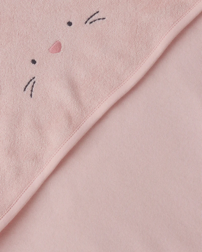 Baby Girl 2-Pack Bunny Terry Towels - Pink