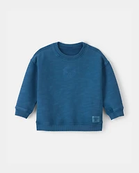 Baby Boy OshKosh Logo French Terry Pullover Sweatshirt - Blue