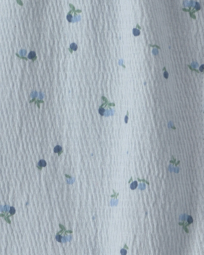 Baby Girl Blueberry Jumpsuit - Blue