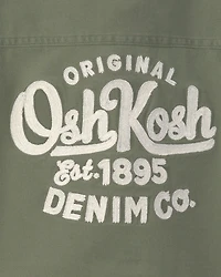 Toddler Boy OshKosh Logo Short-Sleeve Button-Down Shirt - Green