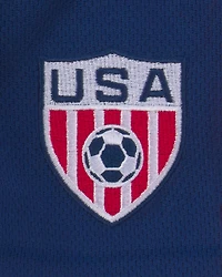 Kids Umbro USA Mesh Soccer Shorts - Navy Blue/White