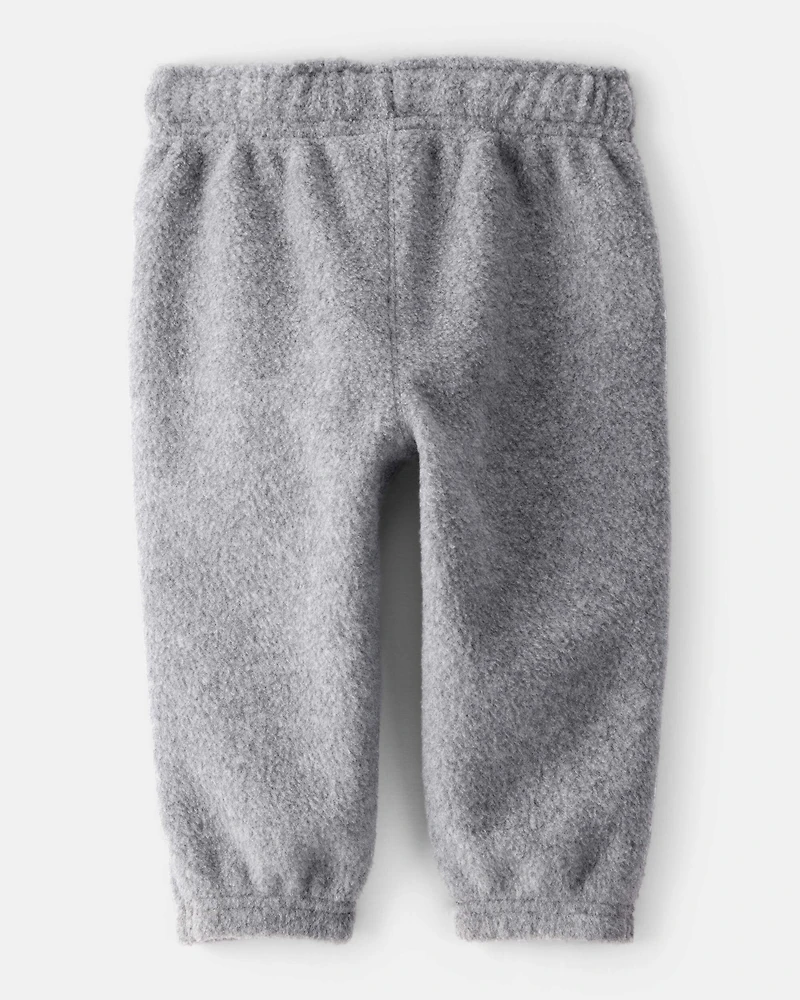 Baby Boy Fleece Joggers - Grey