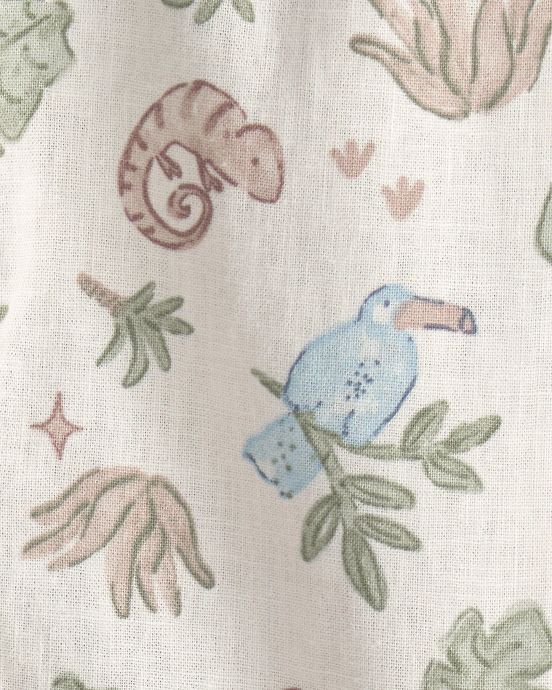 Baby Boy Desert Sleeveless Romper - Beige