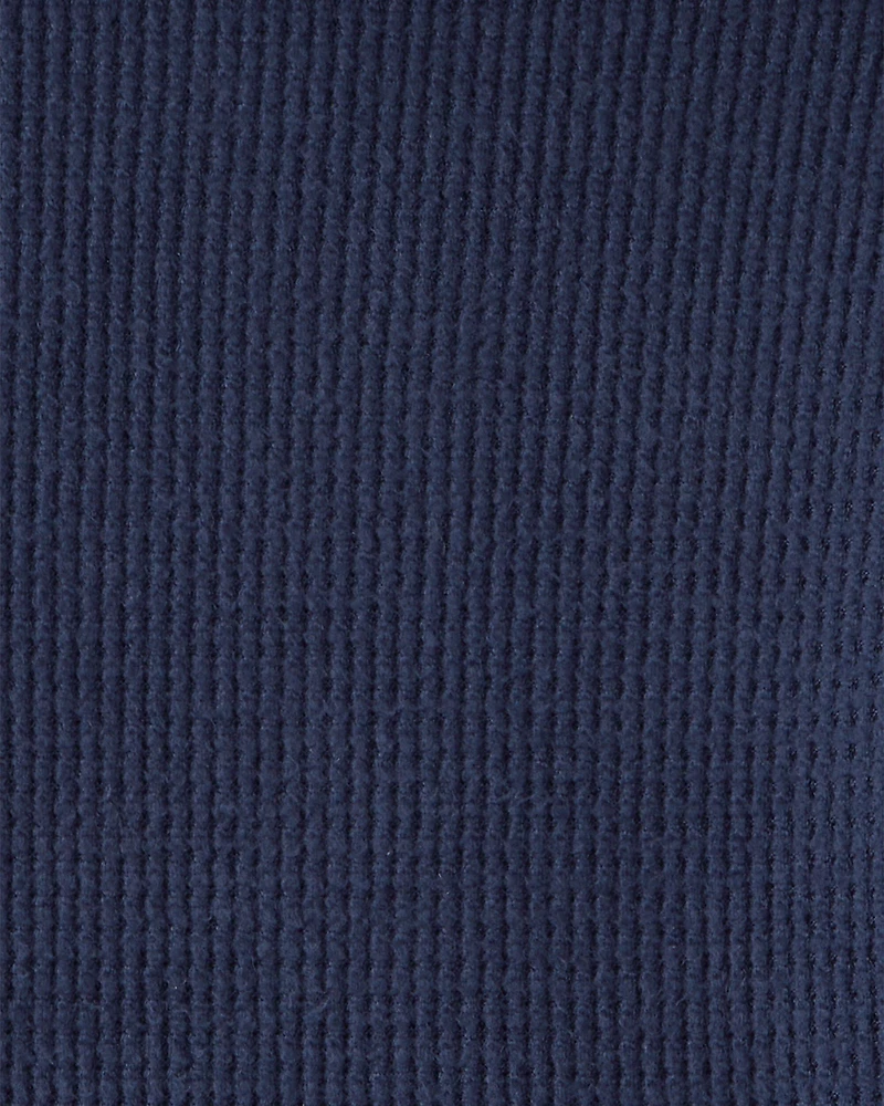 Girls Thermal Hooded Top - Navy