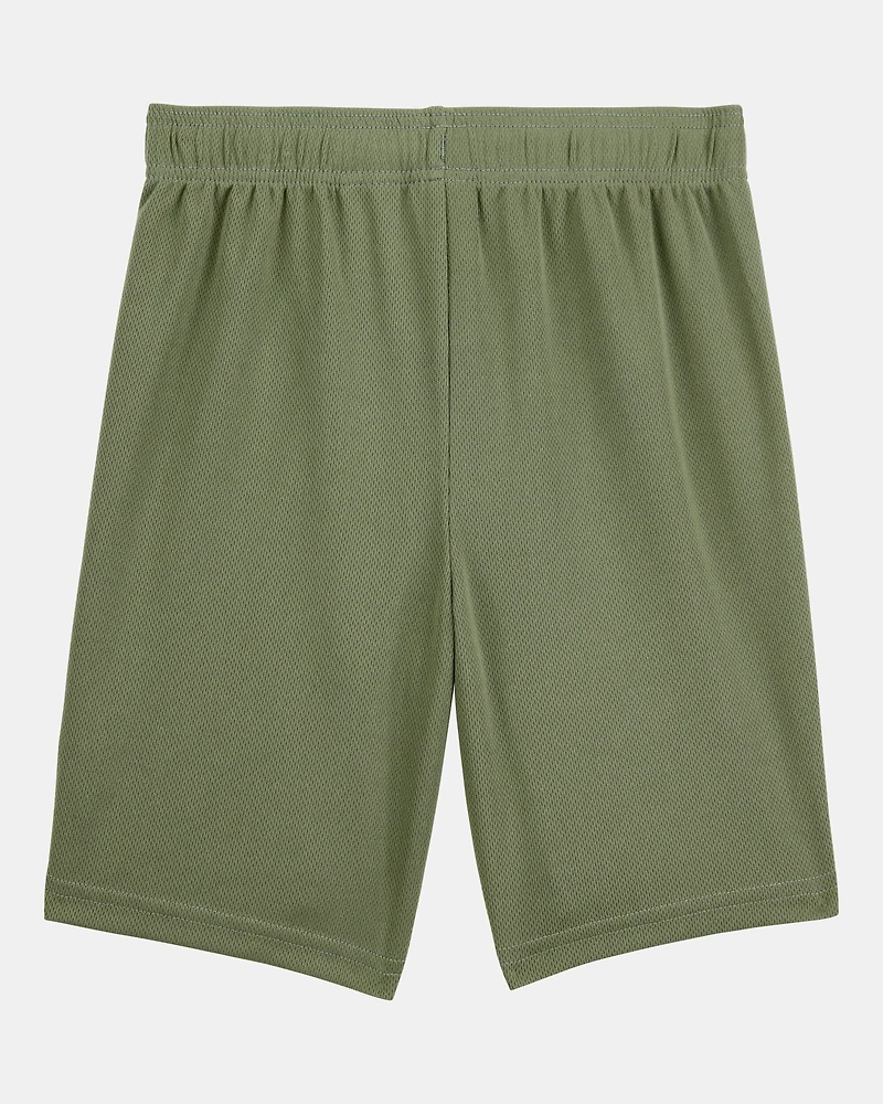 Boys Active Mesh Shorts - Green