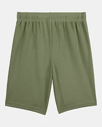 Boys Active Mesh Shorts - Green