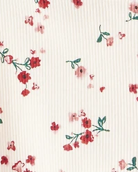 Toddler Girl 2-Piece Floral Long-Sleeve Tee & Pant Set - Red