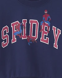 Toddler Boy ©Marvel Spider-Man Pullover Sweatshirt - Navy Blue