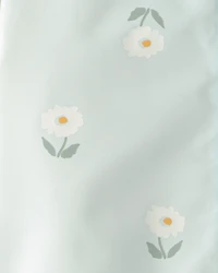 Toddler Girl Floral Raincoat - Blue