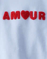 Toddler Girl Amour Pullover Sweatshirt - Blue