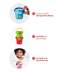Sesame Street Stack & Pour Bath Buckets