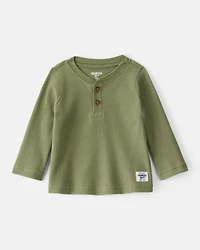 Baby Boy Long-Sleeve Henley T-Shirt - Green