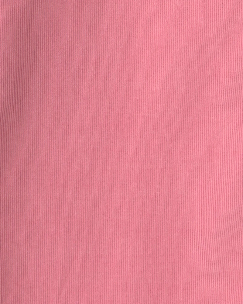 Girls 2-Piece Corduroy Long-Sleeve Jacket & Dress Set - Pink