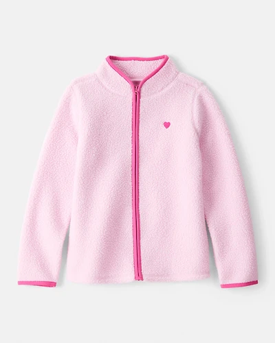 Girls Microfleece Long-Sleeve Zip-Up Jacket