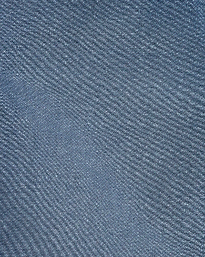 Boys Denim Drawstring Shorts - Medium Wash