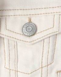 Baby Girl Twill Jacket - Ivory