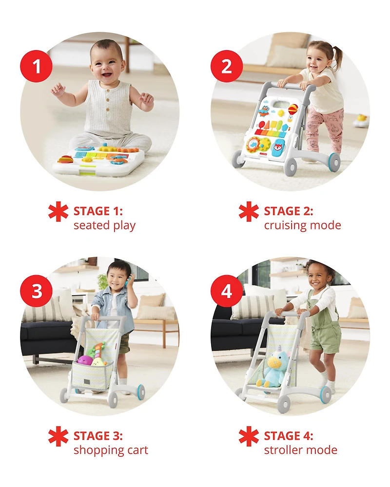 Explore & More 4-in-1 Grow Along Activity Walker Baby Toy