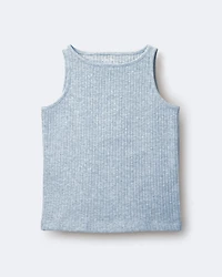 Toddler Girl Ribbed Playtime Tank Top - Heather Grey