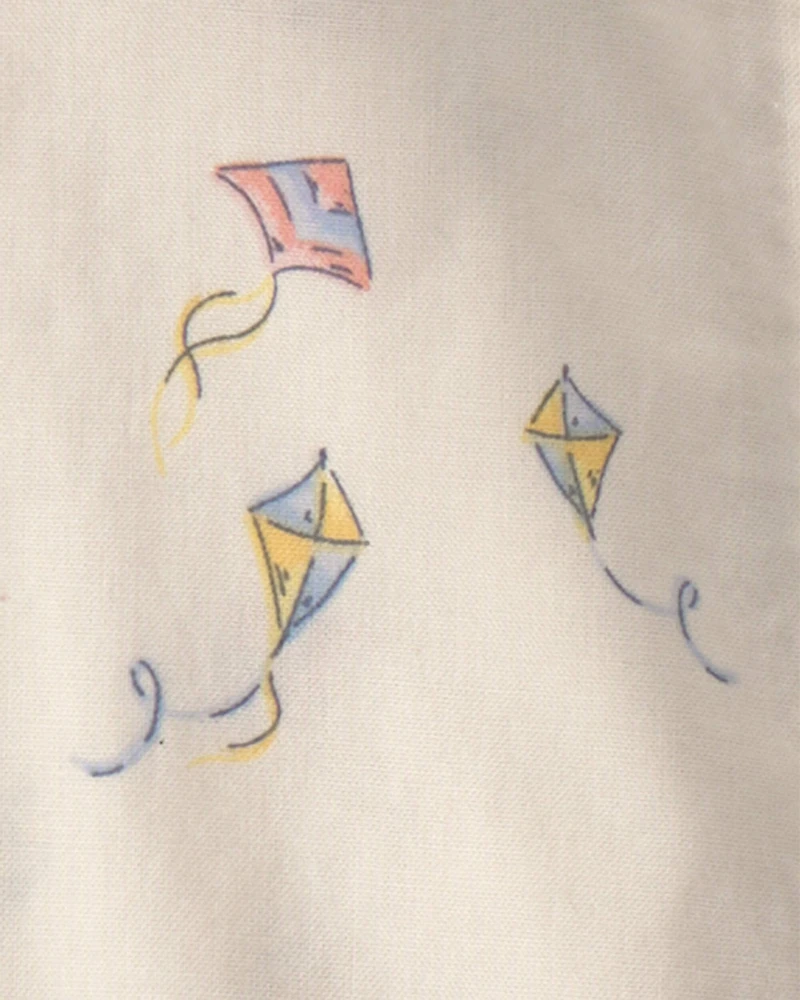 Baby Boy 2-Piece Kite Button-Down Shirt & Short Set - Navy/Ivory