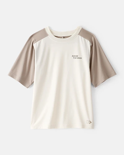 Boys Active Short-Sleeve Graphic Tee - Ivory/Tan