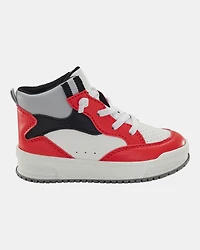 Toddler High-Top Sneakers - Red/White