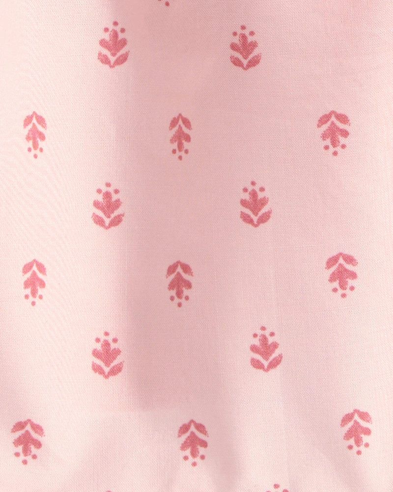 Baby Girl 3-Piece Flutter Sleeve Outfit Set - Pink