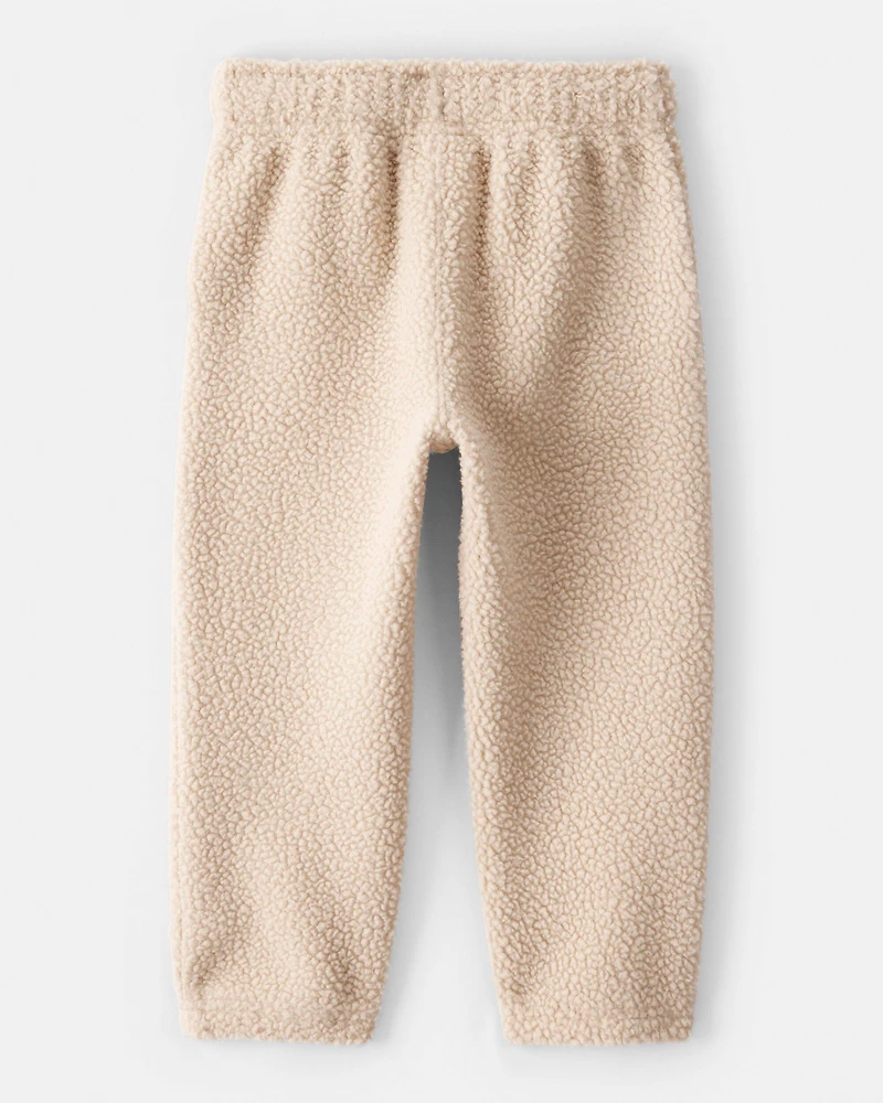 Toddler Boy Fleece Joggers - Brown