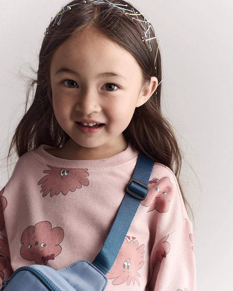 Toddler Girl Squish Long-Sleeve Pullover - Light Pink