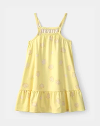 Toddler Girl Shell Swim Dress Coverup - Yellow