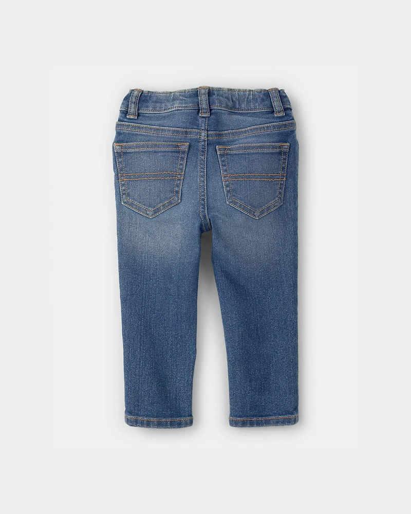 Baby Dark Blue Wash Straight-Leg Jeans